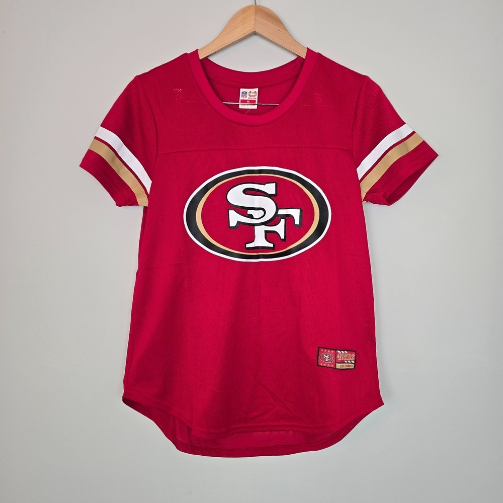 NWT NFL San Francisco 49ers Womens‎ Mesh Jersey Top Size M